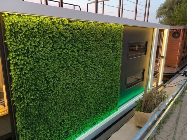 modern 11 green wall