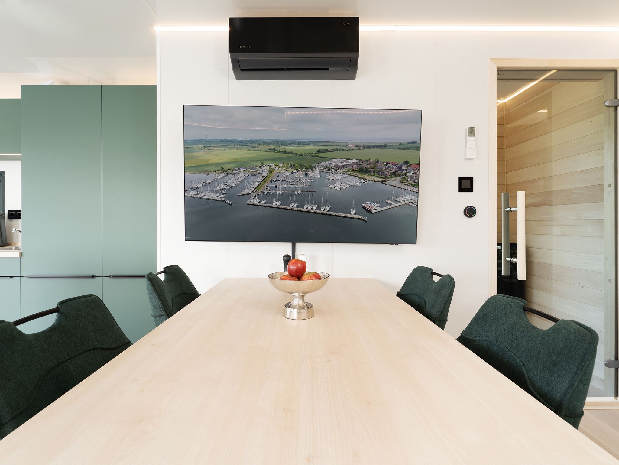 Modern interior of a luxury water view home for sale